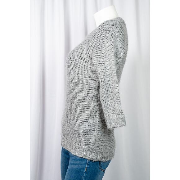 Pink Rose - light weight sweater - Silver with sequins sz S - Picture 3 of 6